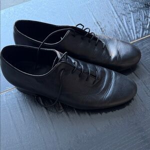 Elegant Black Leather Men's Dance Shoes